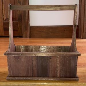 Small wooden basket.